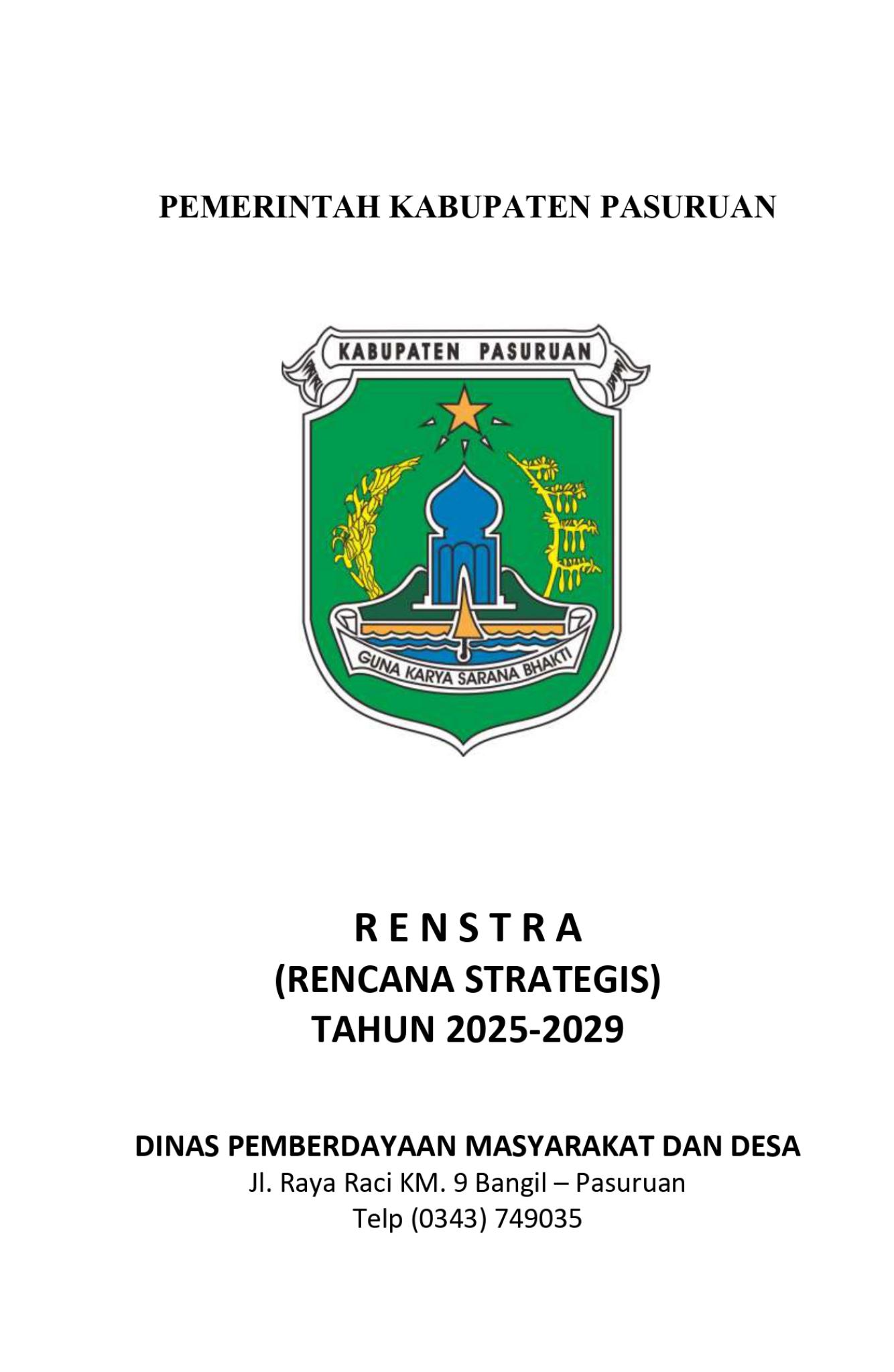 RENSTRA DPMD TAHUN 2025-2029